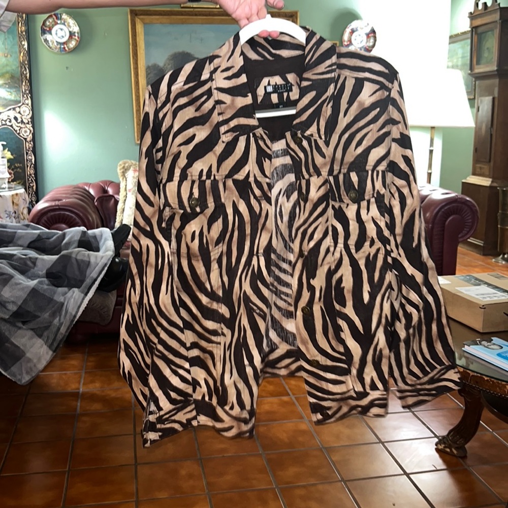 Zebra 🦓 Print Linen Jacket